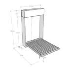 Vertical Foldaway French Bed with Wall Unit - Magicompare Viadurini