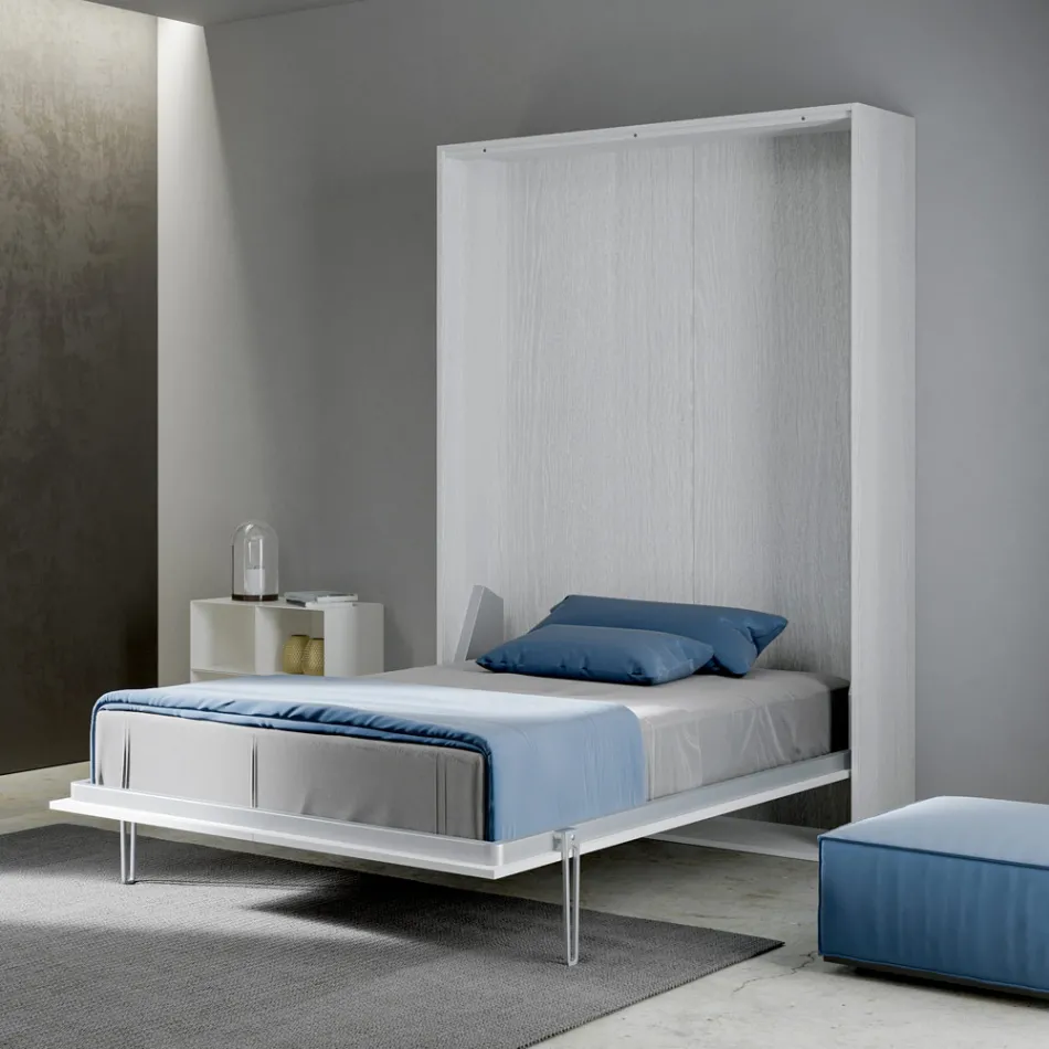 Vertical Foldaway French Bed in Different Finishes - Magicompare Viadurini