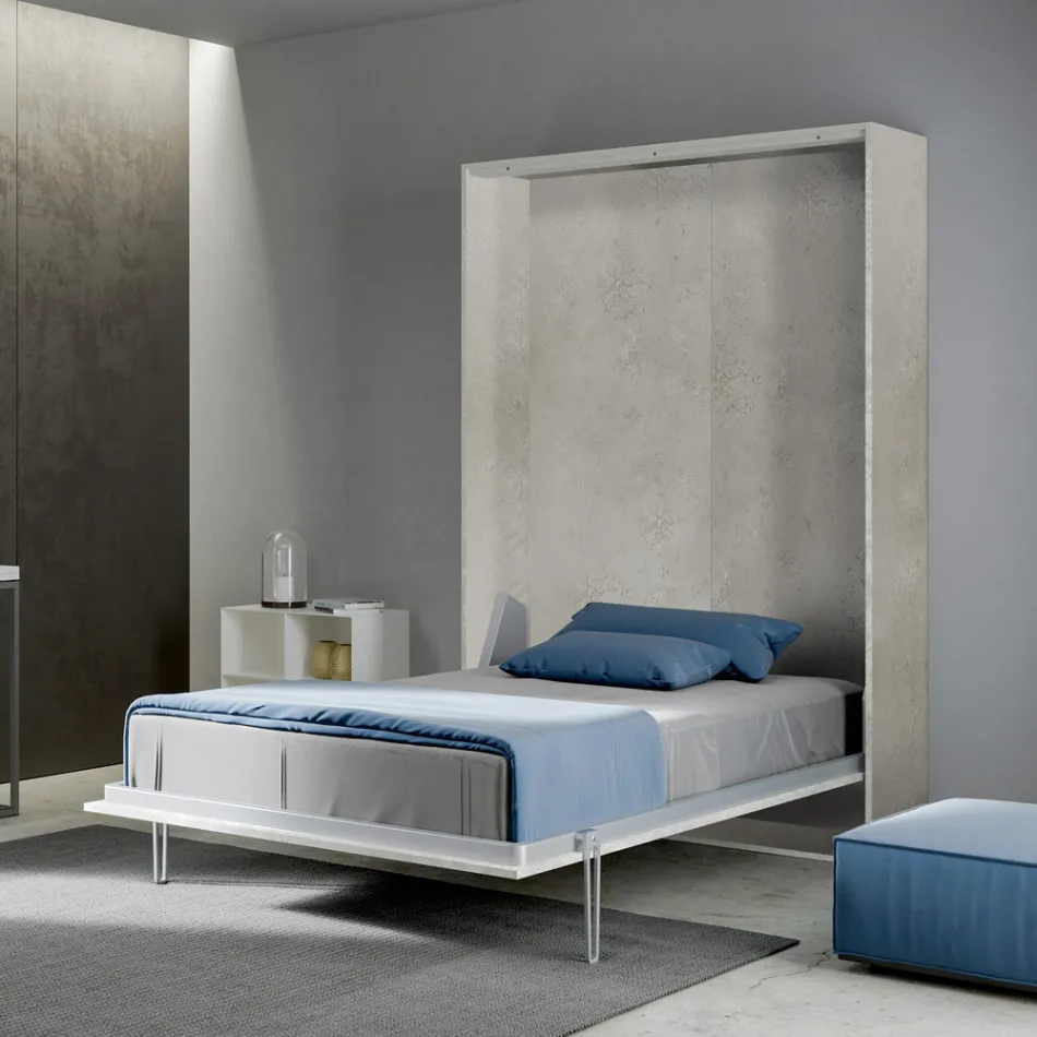 Vertical Foldaway French Bed in Different Finishes - Magicompare Viadurini