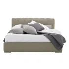 Bed with Double Storage Unit in Eco-Leather or Fabric Made in Italy – Doll Viadurini