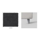 Single Bed with Fabric Headboard Made in Italy - Fiuto Viadurini