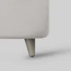 Full-sized bed with padded headboard and feet Made in Italy - Aaron Viadurini