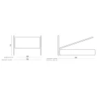 Full-sized bed with padded headboard and feet Made in Italy - Aaron Viadurini