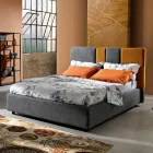 Modern Upholstered Double Bed with Folds or Quilted Design - Thomas Viadurini