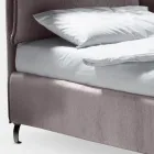 Double Bed 160x190 with 2 Soft Cushions with Perimeter Ruffle - Ernesta Viadurini