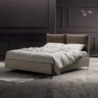 Double Bed 160x190 with 2 Soft Pillows in the Headboard - Tramonti Viadurini