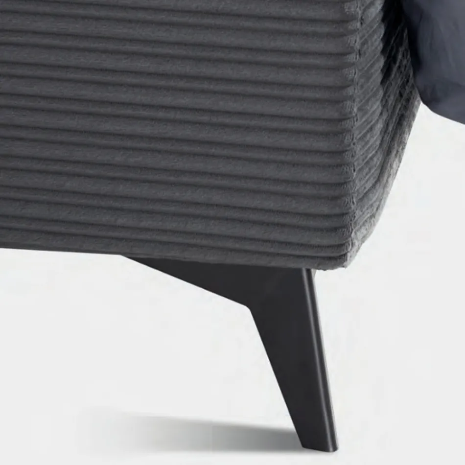 Double Bed 160x190 with Cushion-Shaped Padding - Brezze Viadurini