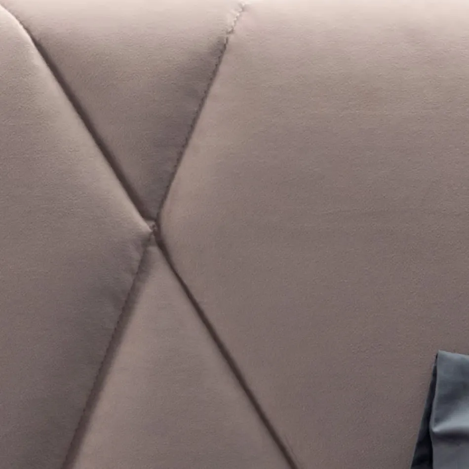Double Bed 160x190 with Geometric Quilting - Ciottolino Viadurini