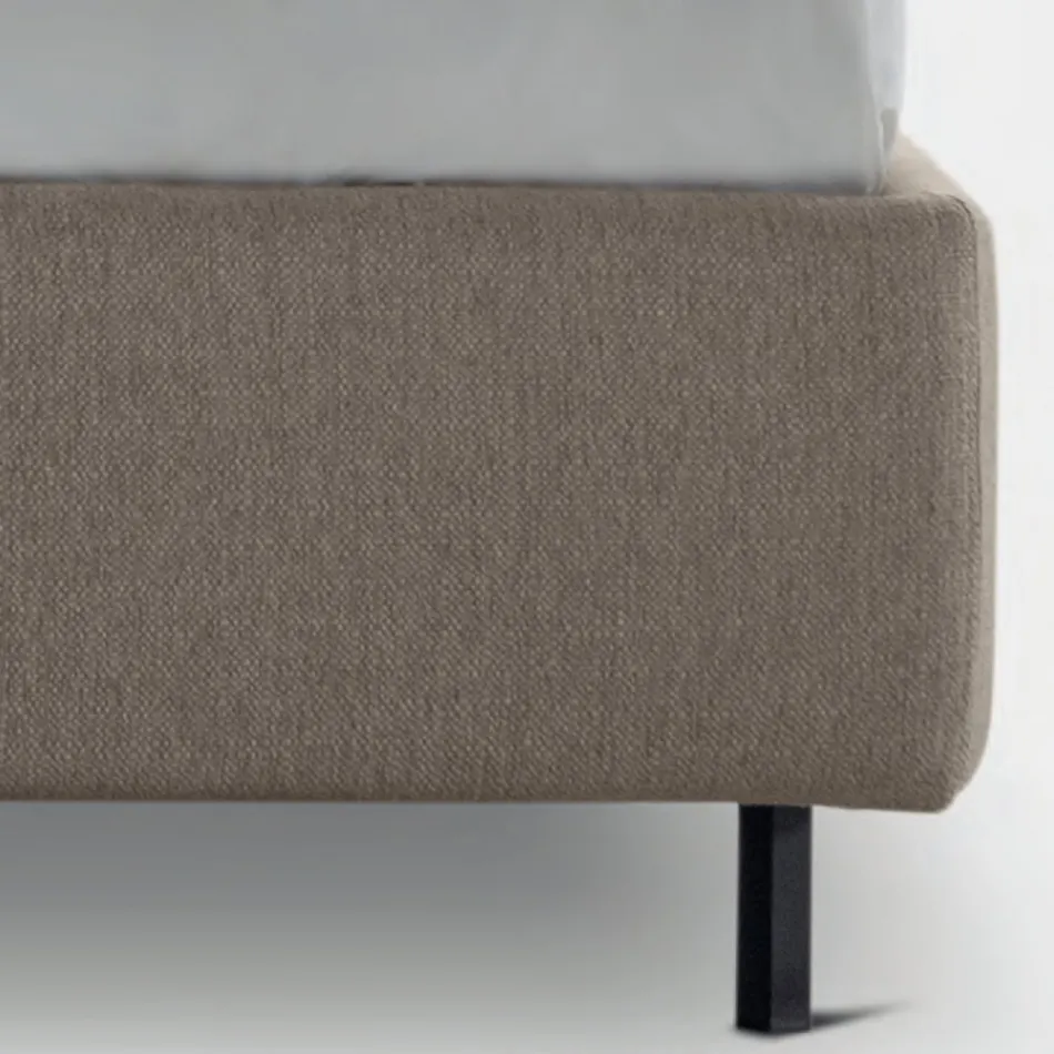 Double Bed 160x190 with Curved Queues and Buttons Made in Italy - Oriente Viadurini