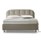 Double Bed 160x190 with Curved Queues and Buttons Made in Italy - Oriente Viadurini