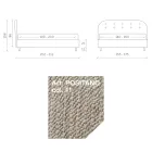 Double Bed 160x190 with Curved Queues and Buttons Made in Italy - Oriente Viadurini