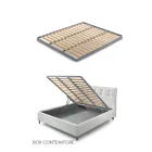 Double Bed 160x190 with Curved Queues and Buttons Made in Italy - Oriente Viadurini