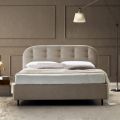 Double Bed 160x190 with Curved Queues and Buttons Made in Italy - Oriente