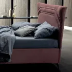 Double Bed 160x190 with Curved Queues and Double Quilted Band - Gioie Viadurini