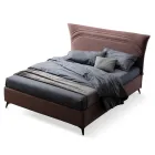 Double Bed 160x190 with Curved Queues and Double Quilted Band - Gioie Viadurini