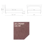 Double Bed 160x190 with Curved Queues and Double Quilted Band - Gioie Viadurini