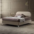 Double Bed 160x190 with Curved Queue Headboard Made in Italy - Oriente Viadurini