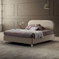 Double Bed 160x190 with Curved Queue Headboard Made in Italy - Oriente