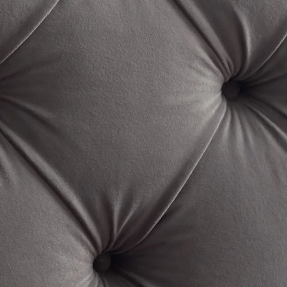 Double Bed 160x190 with High and Quilted Headboard Made in Italy - Sallie Viadurini