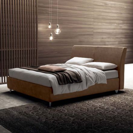 Double Bed 160x190 with Curved Headboard and Important Thickness - Magie Viadurini