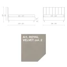 Double Bed 160x190 with Quilting with Wide Vertical Bands - Magan Viadurini