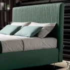 Double Bed 160x190 with Multi-Stripe Narrow Band Quilting - Meduse Viadurini