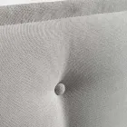 Double Bed 160x190 in Fabric with Headboard with Buttons Made in Italy - Dreams Viadurini