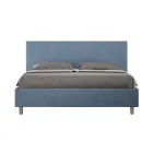 Double Bed 160x200 cm with Microfiber Headboard Made in Italy - Pallone Viadurini