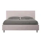 Double Bed 160x200 cm with Microfiber Headboard Made in Italy - Pallone Viadurini