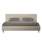 Double Bed 180x200 cm with Faux Leather Headboard Made in Italy - Pallone Viadurini