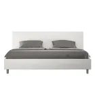 Double Bed 180x200 cm with Faux Leather Headboard Made in Italy - Pallone Viadurini