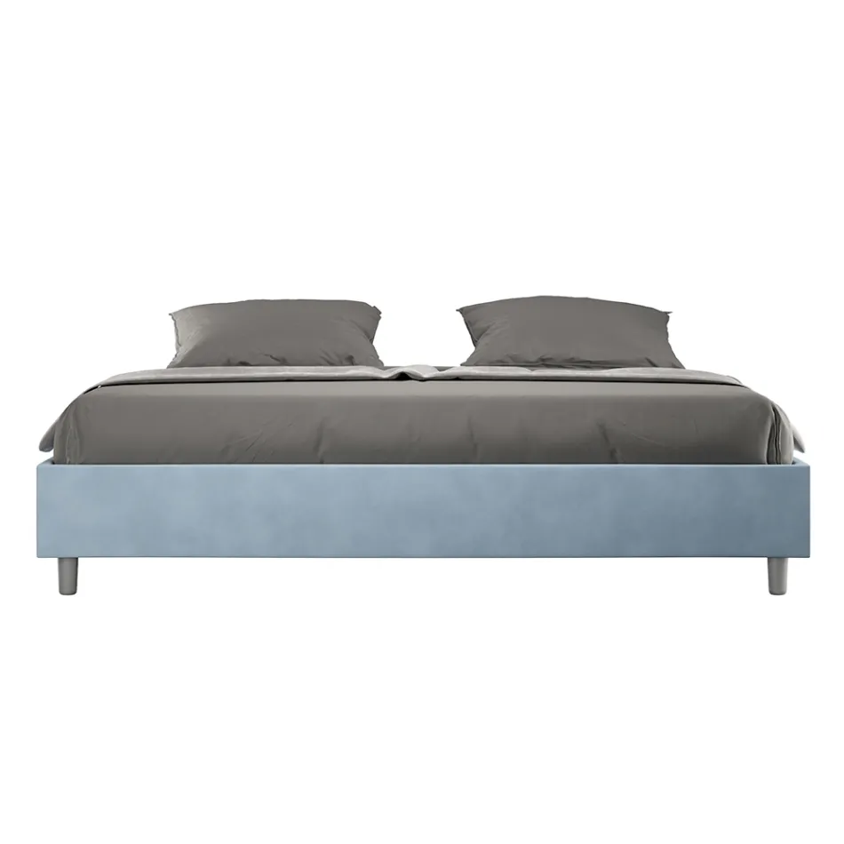 Double Bed 190x200 cm Covered in Microfiber Made in Italy - Athlete Viadurini