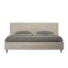 Double Bed 200x200 cm with Microfiber Headboard Made in Italy - Pallone Viadurini