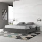 Double Bed 200x200 cm Covered in Microfiber Made in Italy - Athlete Viadurini