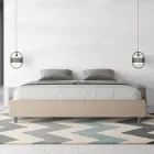 200x200 cm Double Bed Upholstered in Faux Leather Made in Italy - Athlete Viadurini