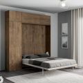 Vertical Foldaway Double Bed with Wall Unit and Column - Magicompare