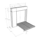 Vertical Foldaway Double Bed with Wall Unit and Column - Magicompare Viadurini