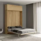 Vertical Foldaway Double Bed with Wall Unit - Magicompare Viadurini