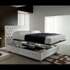 Capitonné Double Bed with Optional Storage Made in Italy - Sciocco Viadurini