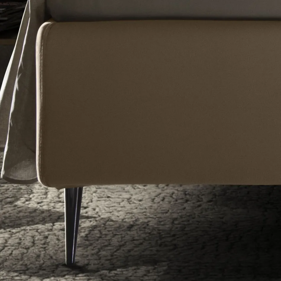 Double bed with storage box and base 160x190 Made in Italy - Sallie Viadurini