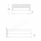 Double bed with upholstered box in Corolle fabric by Bolzan Viadurini