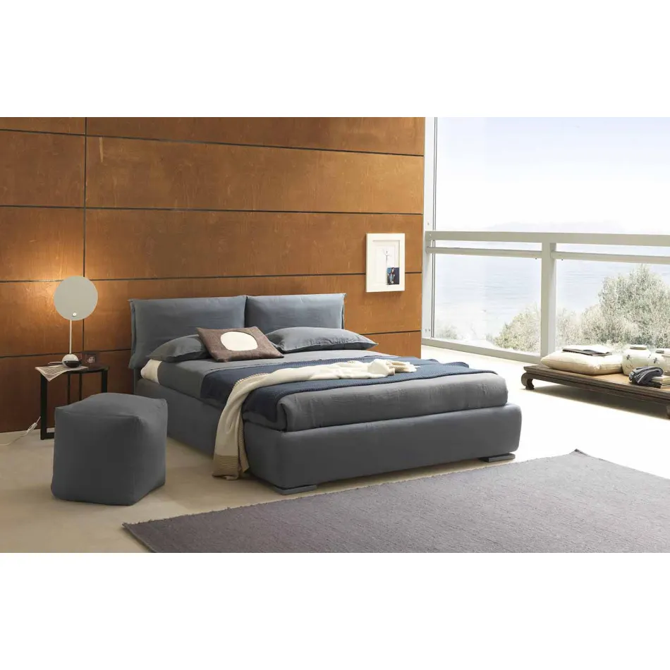 Double bed with storage unit, contemporary design Iorca Bolzan Viadurini