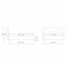 Double Bed with Padded Container Faux Leather Made in Italy - Mask Viadurini