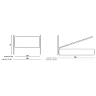 Double Bed with Optional Storage, 2 Bedside Tables and Mattress - Fiuto Viadurini