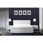 Double Bed with Optional Storage, 2 Bedside Tables and Mattress - Fiuto Viadurini