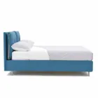Double Bed with Container Covered in Fabric Made in Italy - Renato Viadurini