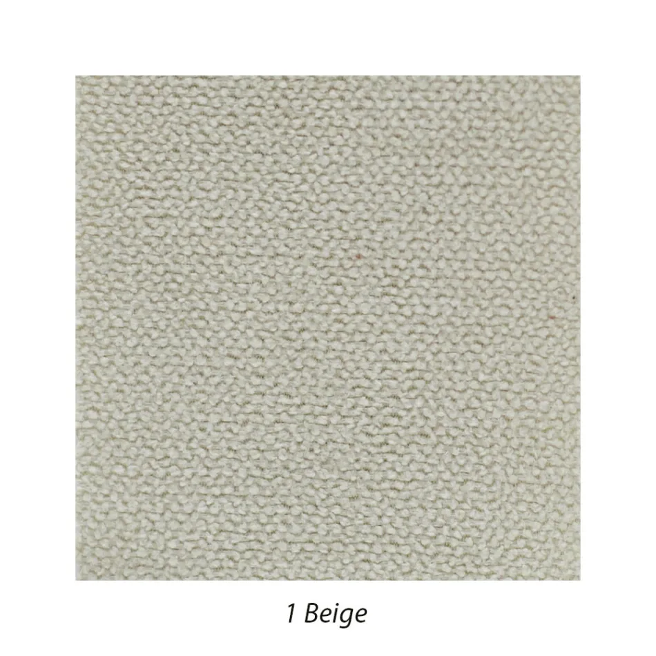 Double bed with upholstered bed frame in Made in Italy fabric - Rolly Viadurini