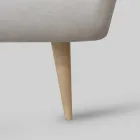 Double bed with upholstered bed frame in Made in Italy fabric - Rolly Viadurini