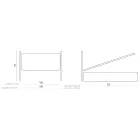 Double bed with upholstered bed frame in Made in Italy fabric - Rolly Viadurini