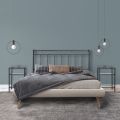 Double Bed with Upholstered Bed Frame in Made in Italy Fabric - Rolly
